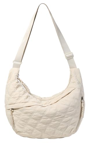 Crescent Puffer Tote Bag - Quilted Soft Cloud Shoulder Bag